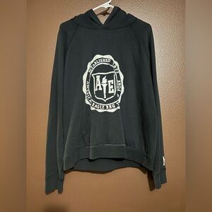 Distressed y2k Women’s American Eagle Outfitters Black hoodie size xl